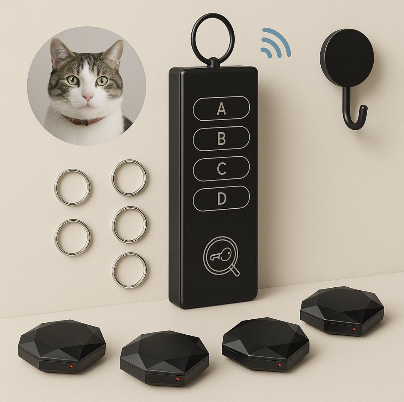 Find It Fast – Wireless Key Finder Kit with Beep & Flash Alerts