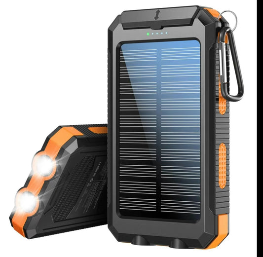 Solar Power Bank 20000mAh | Emergency Charger with Torch & USB Output