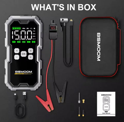 Powerful 7000A Car Jump Starter with Air Compressor