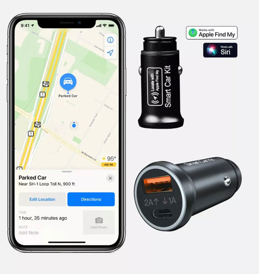 Stealth GPS Car Tracker & USB Charger – Works with Apple Find My (No Monthly Fees)
